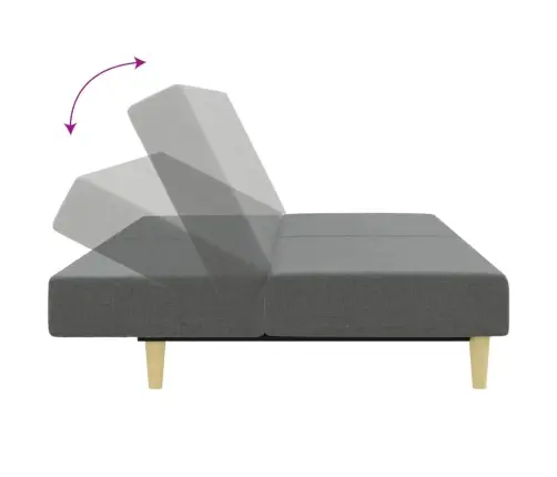 Sofos Komplektas, 2 Dalių, Tamsiai Pilkos Spalvos, Audinys