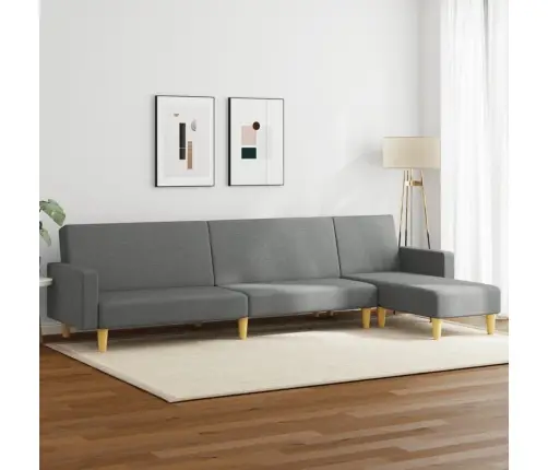 Sofos Komplektas, 2 Dalių, Tamsiai Pilkos Spalvos, Audinys