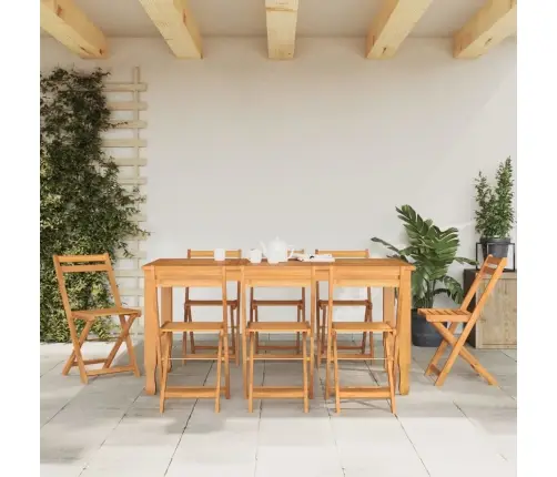 Saliekami Bistro Krēsli, 8 Gab., Akācijas Masīvkoks Vidaxl
