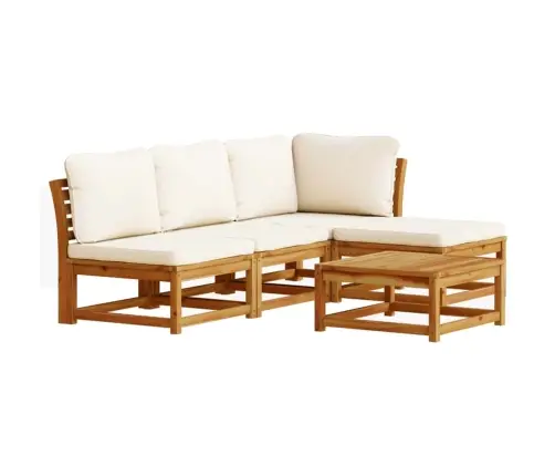 5-Daļīgs Dārza Atpūtas Mēbeļu Komplekts Ar Matračiem, Akācija Vidaxl