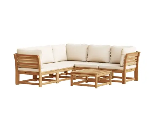 6-Osaline Aiamööbli Komplekt Patjadega, Akaatsiapuit