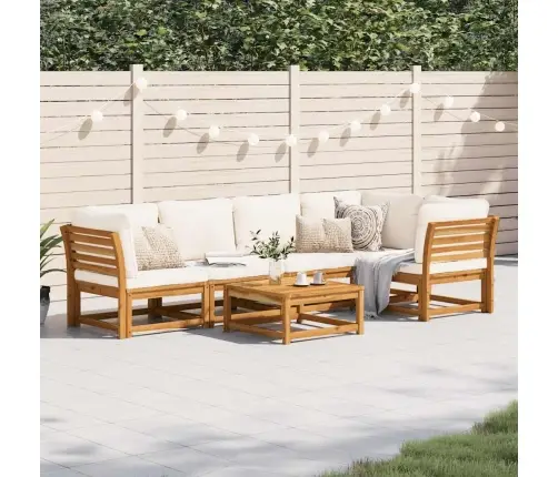 Sodo Baldų Komplektas Su Pagalvėmis, 6 Dalių, Akacijos Masyvas