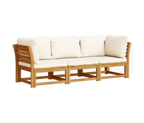 3-Osaline Aiamööbli Komplekt Patjadega, Akaatsiapuit Vidaxl