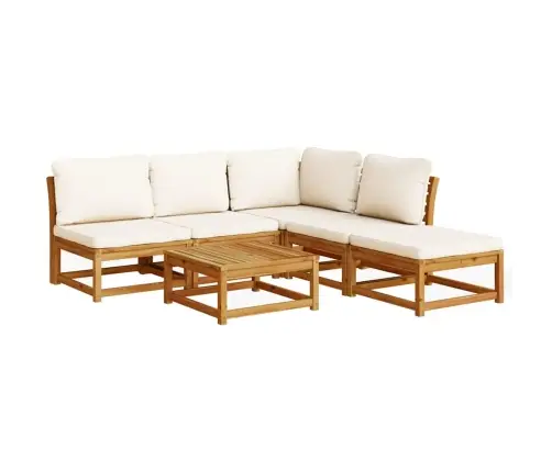 6-Daļīgs Dārza Atpūtas Mēbeļu Komplekts Ar Matračiem, Akācija Vidaxl