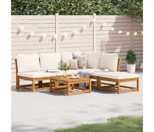 6-Daļīgs Dārza Atpūtas Mēbeļu Komplekts Ar Matračiem, Akācija Vidaxl