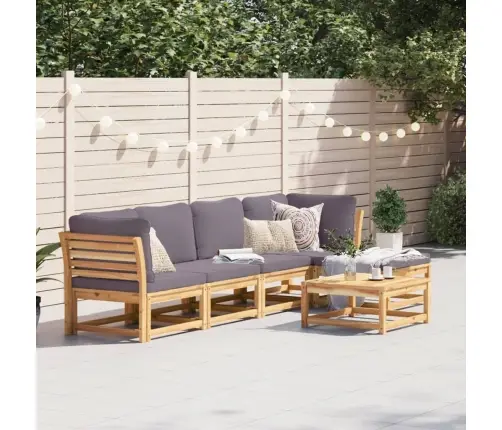 6-Daļīgs Dārza Atpūtas Mēbeļu Komplekts Ar Matračiem, Akācija Vidaxl