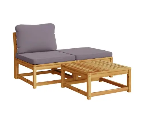 7-Daļīgs Dārza Atpūtas Mēbeļu Komplekts Ar Matračiem, Akācija Vidaxl