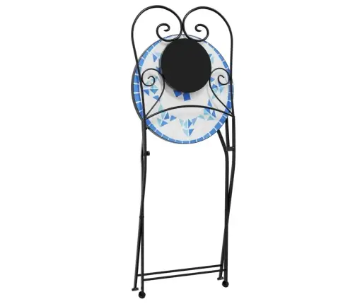 Mozaīkas Bistro Mēbeles, Zils Ar Baltu, Dzelzs, Keramika Vidaxl