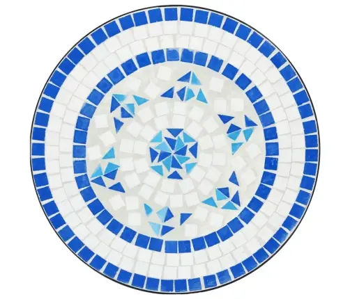 Mozaīkas Bistro Mēbeles, Zils Ar Baltu, Dzelzs, Keramika Vidaxl