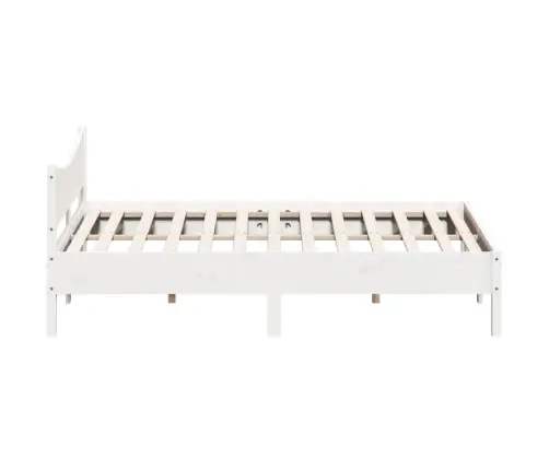 Gulta Bez Matrača, Balts, 200X200 Cm, Priedes Masīvkoks Vidaxl