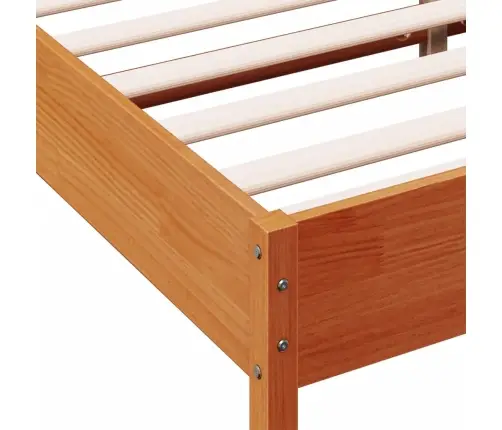 Gulta Bez Matrača, Vaska Brūnas, 180X200 Cm, Priedes Masīvkoks Vidaxl