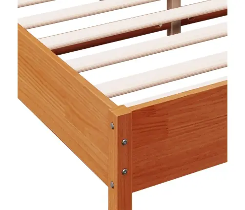 Gulta Bez Matrača, Vaska Brūnas, 160X200 Cm, Priedes Masīvkoks Vidaxl