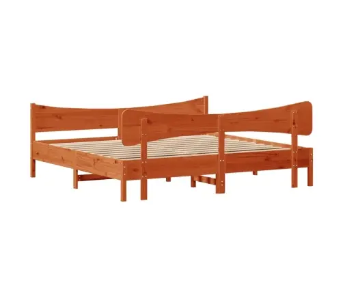 Gulta Bez Matrača, Vaska Brūnas, 200X200 Cm, Priedes Masīvkoks Vidaxl