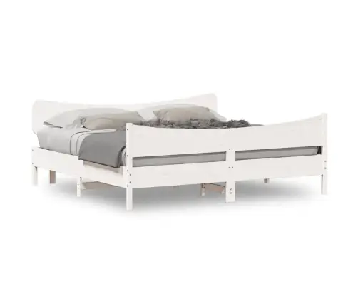 Voodiraam Ilma Madratsita, Valge, 180 X 200 cm Männipuit