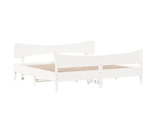 Voodiraam Ilma Madratsita, Valge, 180 X 200 cm Männipuit