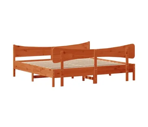 Lovos Rėmas Be Čiužinio, Vaško Rudas, 180X200cm Pušies Masyvas