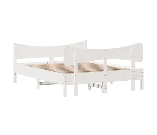 Voodiraam Ilma Madratsita, Valge, 160 X 200 cm Männipuit