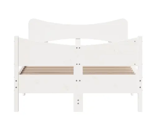 Voodi Ilma Madratsita, Valge, 120 X 200 cm Männipuit