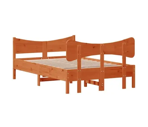 Lovos Rėmas Be Čiužinio, Vaško Ruda, 120X200cm Pušis