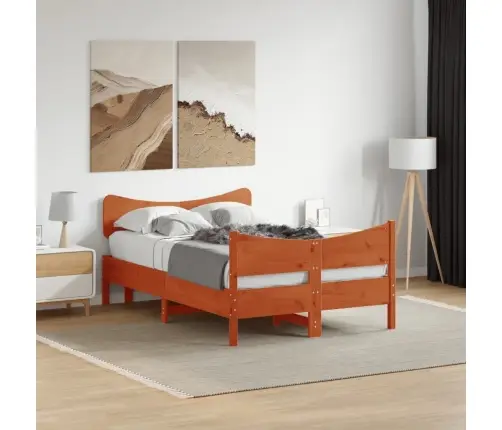 Lovos Rėmas Be Čiužinio, Vaško Ruda, 120X200cm Pušis