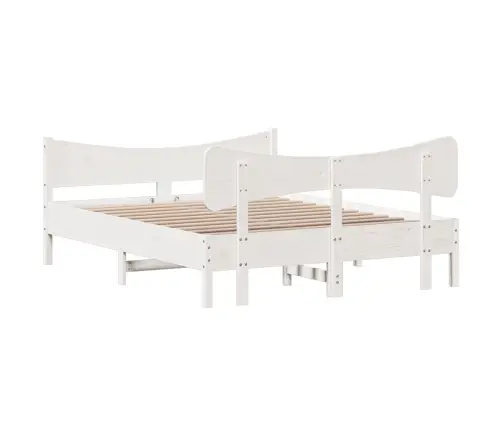 Voodiraam Ilma Madratsita, Valge, 140 X 190 cm Männipuit