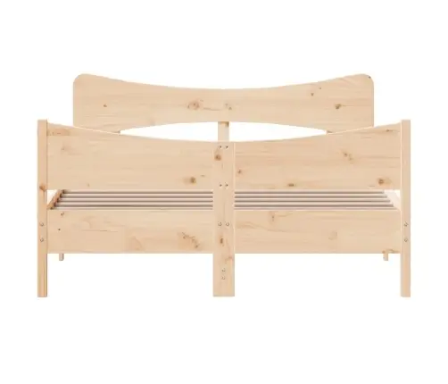 Gulta Bez Matrača, 135X190 Cm, Priedes Masīvkoks Vidaxl