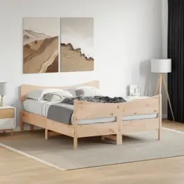 Lovos Rėmas Be Čiužinio, 135X190cm Pušies Medienos Masyvas