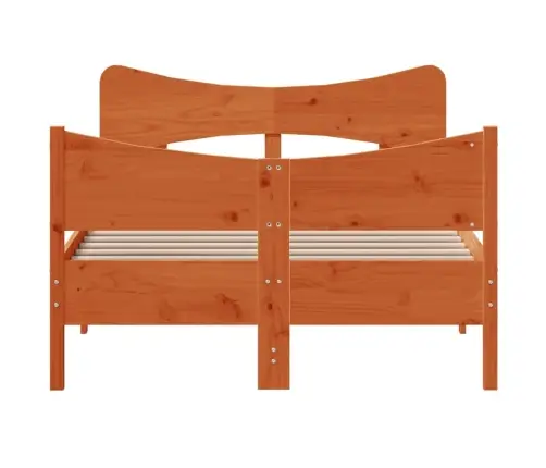 Gulta Bez Matrača, Vaska Brūnas, 120X190 Cm, Priedes Masīvkoks Vidaxl