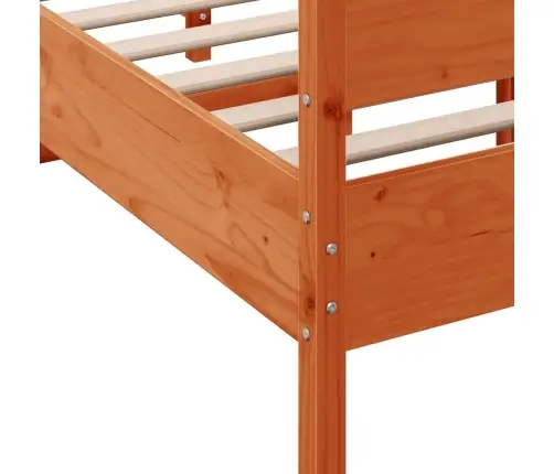 Gulta Bez Matrača, Vaska Brūnas, 120X190 Cm, Priedes Masīvkoks Vidaxl