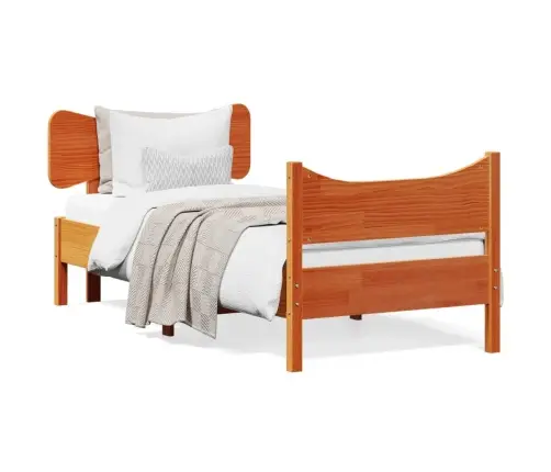 Voodiraam Ilma Madratsita, Vahapruun, 90 X 190 cm Männipuit