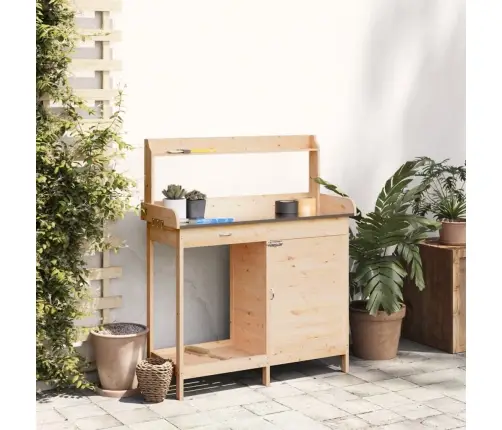 Sodinimo Stalas Su Spintele, 110,5X45X124,5cm Eglės Masyvas