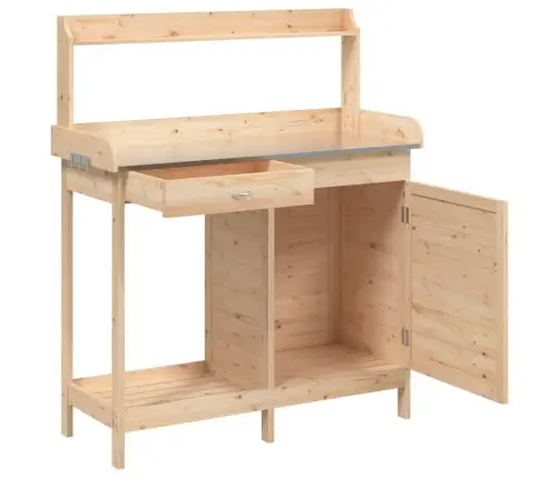 Sodinimo Stalas Su Spintele, 110,5X45X124,5cm Eglės Masyvas