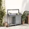 Stādīšanas Galds Ar Skapīti, Pelēks, 110,5X45X124,5 Cm, Egle Vidaxl