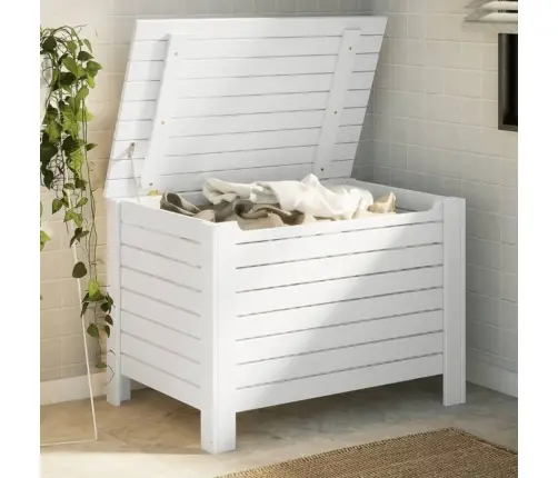 Uzglabāšanas Kaste Ar Vāku Rana, Balta, 80X49X54 Cm, Priede Vidaxl