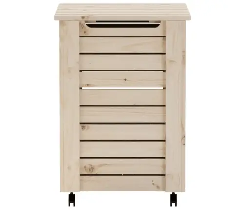 Veļas Kaste Ar Riteņiem Rana, 45X45X64 Cm, Priedes Koks Vidaxl