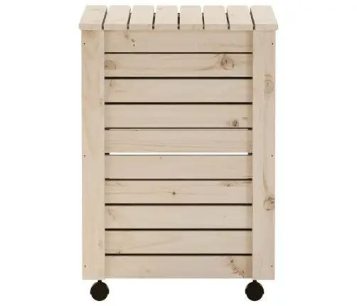 Veļas Kaste Ar Riteņiem Rana, 45X45X64 Cm, Priedes Koks Vidaxl