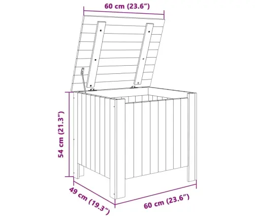 Uzglabāšanas Kaste Ar Vāku Rana, Balta, 60X49X54 Cm, Priede Vidaxl