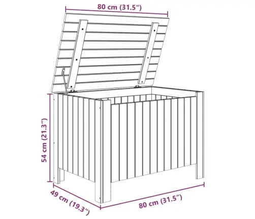 Uzglabāšanas Kaste Ar Vāku Rana, Balta, 80X49X54 Cm, Priede Vidaxl
