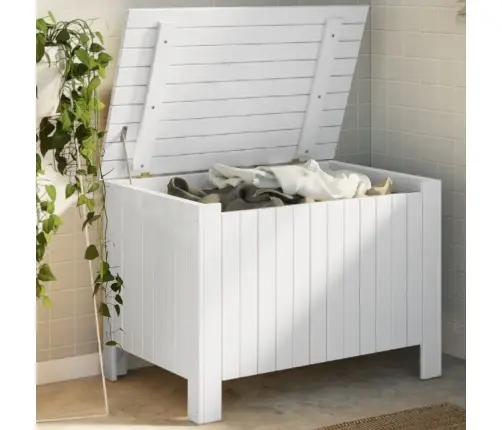 Uzglabāšanas Kaste Ar Vāku Rana, Balta, 80X49X54 Cm, Priede Vidaxl