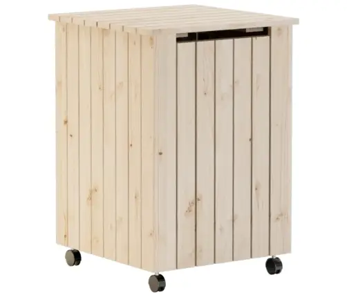 Veļas Kaste Ar Riteņiem Rana, 45X45X64 Cm, Priedes Koks Vidaxl