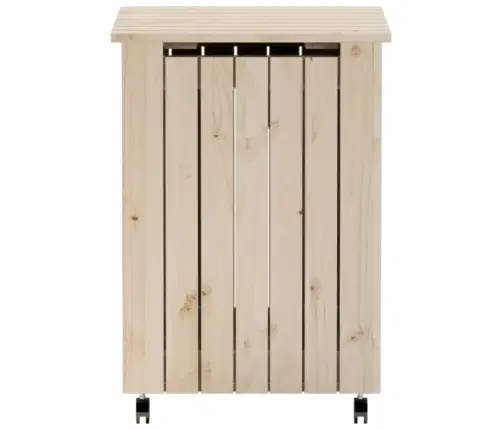 Veļas Kaste Ar Riteņiem Rana, 45X45X64 Cm, Priedes Koks Vidaxl
