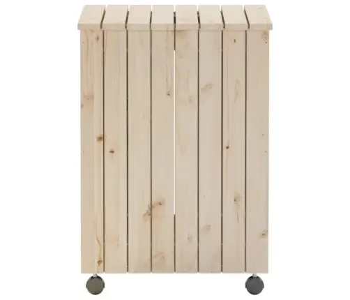 Veļas Kaste Ar Riteņiem Rana, 45X45X64 Cm, Priedes Koks Vidaxl