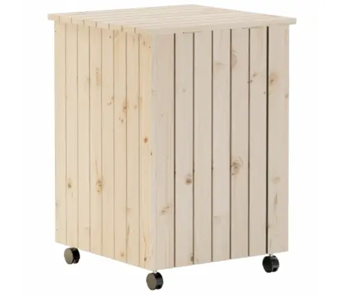 Veļas Kaste Ar Riteņiem Rana, 45X45X64 Cm, Priedes Koks Vidaxl
