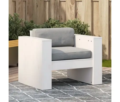 Dārza Dīvāns, 79X60X62 Cm, Balts, Priedes Masīvkoks Vidaxl