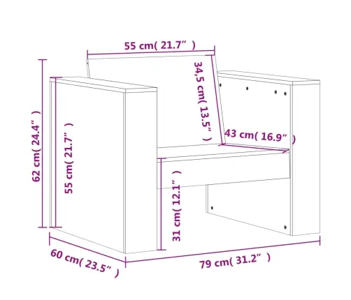 Aiadiivan, 79X60X62 cm Ebatsuuga Puit