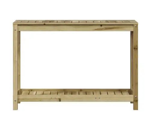 Stādīšanas Galds Ar Plauktu, 108X35X75 Cm, Priedes Masīvkoks Vidaxl