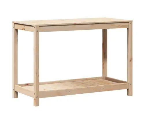 Stādīšanas Galds Ar Plauktu, 108X50X75 Cm, Priedes Masīvkoks Vidaxl