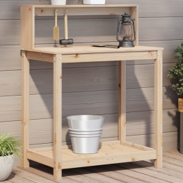 Stādīšanas Galds Ar Plauktiem, 82,5X50X109,5 Cm, Priedes Koks Vidaxl