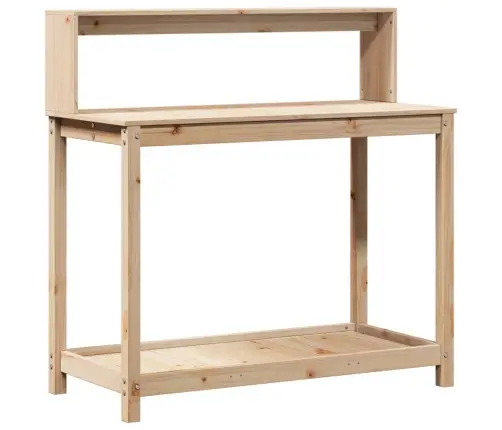 Stādīšanas Galds Ar Plauktiem, 108X50X109,5 Cm, Priedes Koks Vidaxl