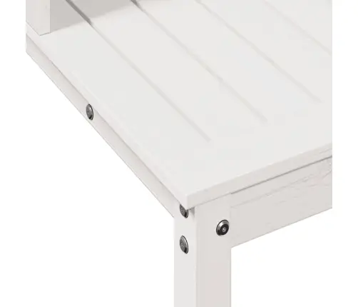 Stādīšanas Galds Ar Plauktiem, Balts, 108X50X109,5 Cm, Priede Vidaxl